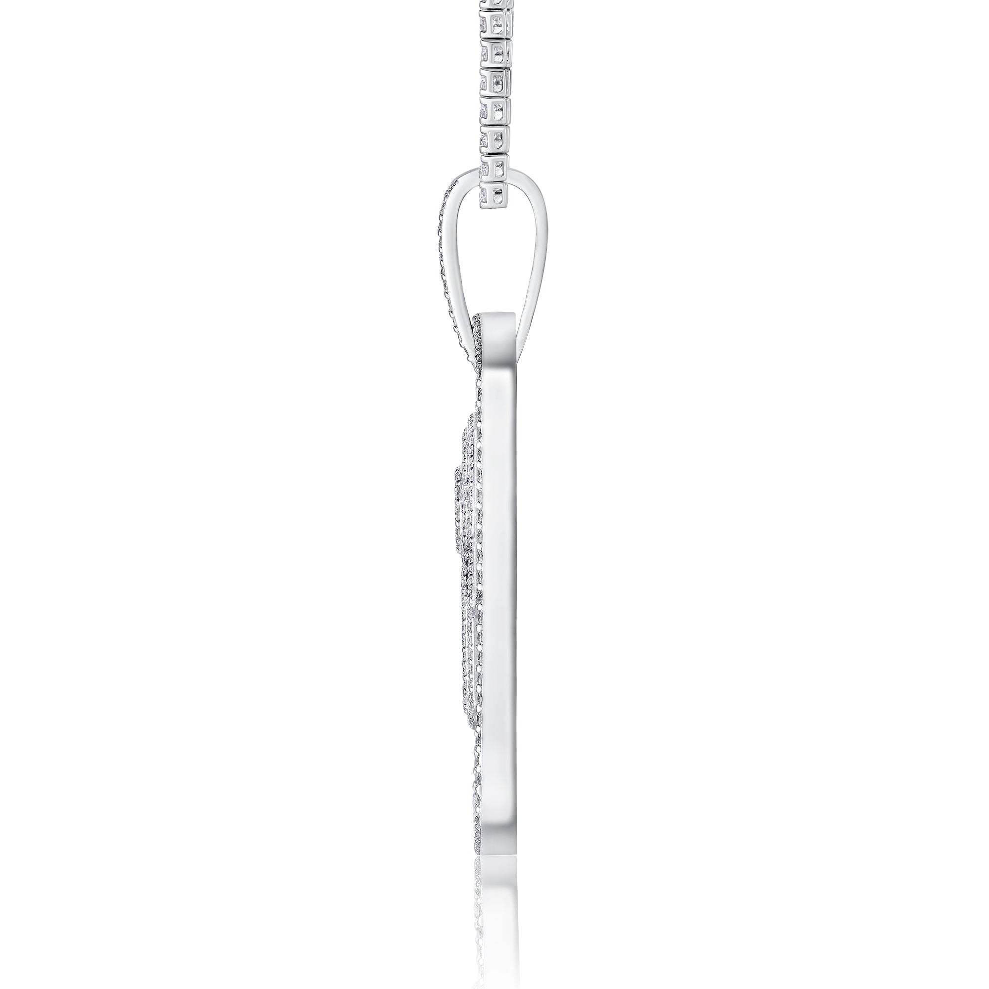 Lumière – Moissanite Pendant | Platinum-Plated Sterling Silver | Pendant Only