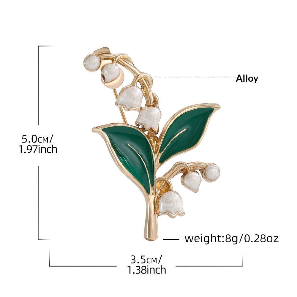 Green Tulip Brooch — Minimalist Luxury Pin