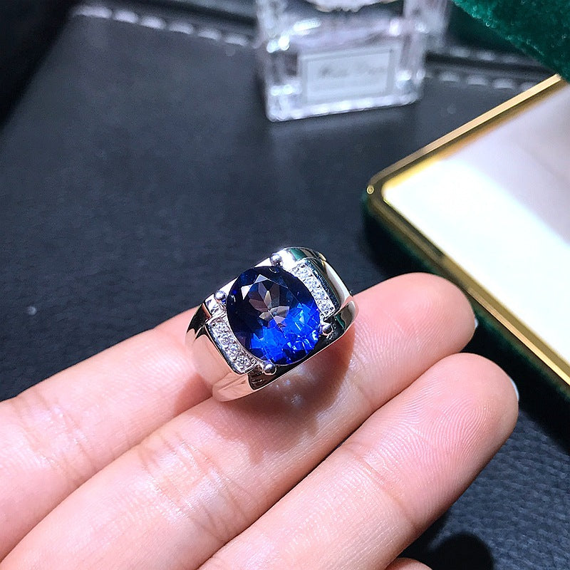 Tanzanite — 925 Silver Natural Tanzanite Ring