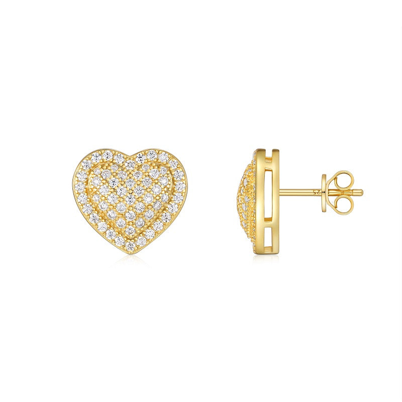 Moissanite Stud Earrings — 18K Gold-Plated S925 Silver | GRA Certified | Set of 2