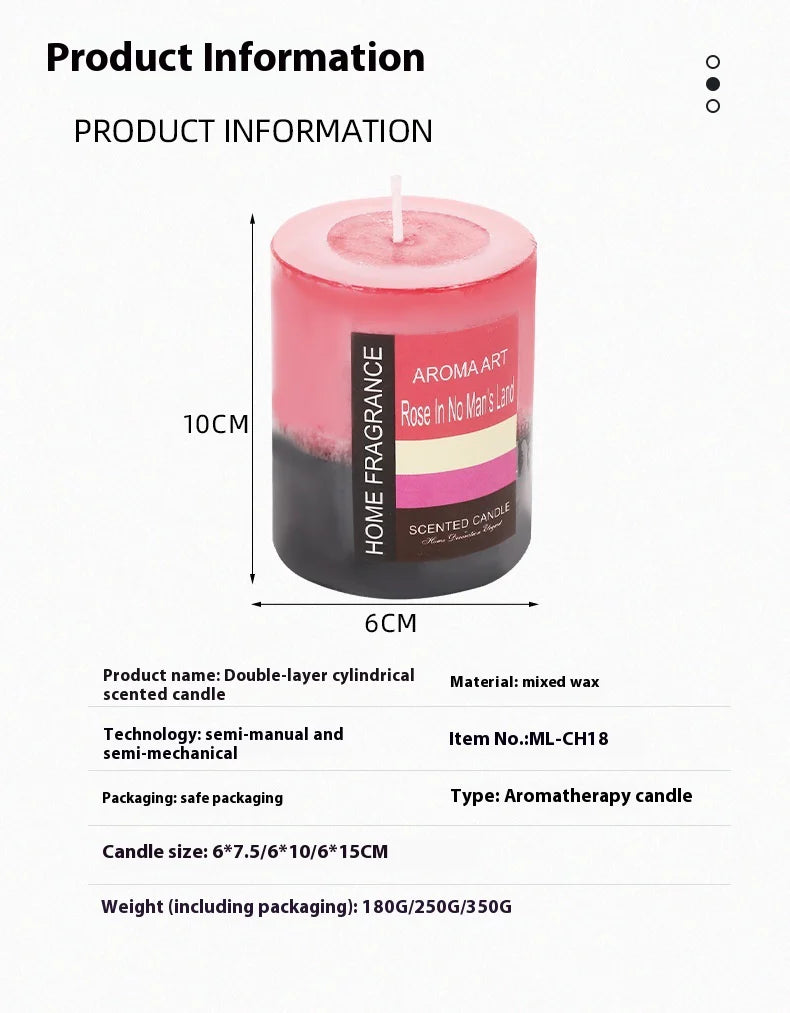 Handmade Retro Cylindrical Candle — Botanical Fragrance Collection