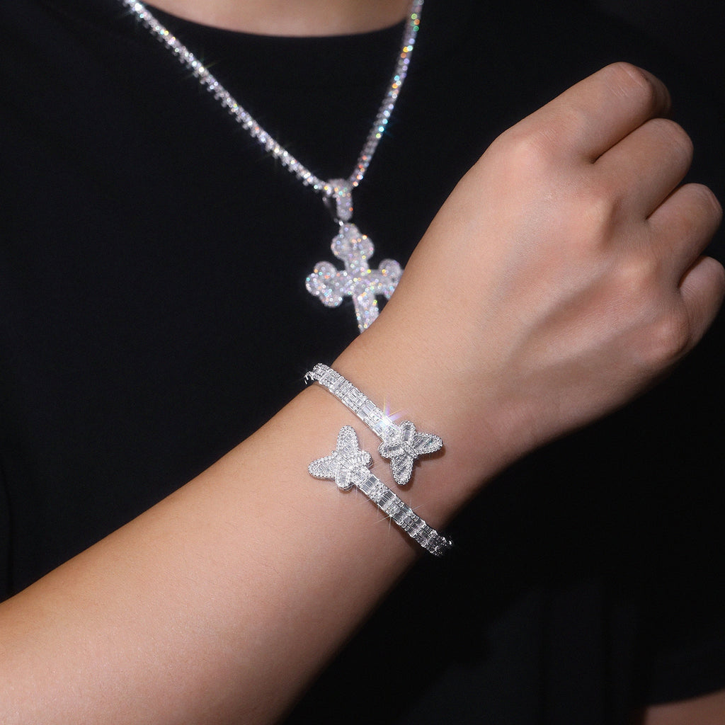 Lumière Moissanite Bracelet — Platinum-Plated S925 Silver
