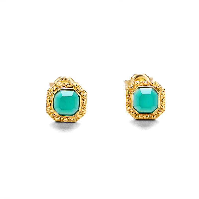 Verdure Stone Geometric Earrings