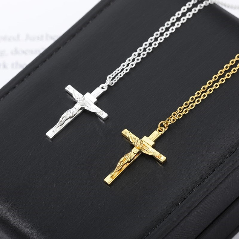 Croix — Titanium Steel Cross Necklace | Gold & Silver