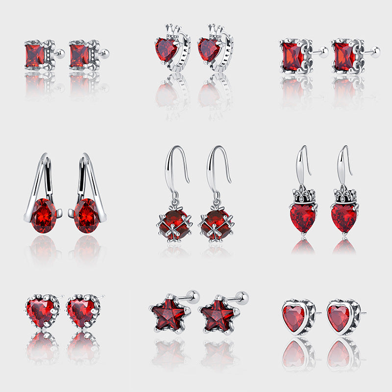 Vintage Luxe – 925 Sterling Silver Micro Pavé Geometric Luxury Stud Earrings
