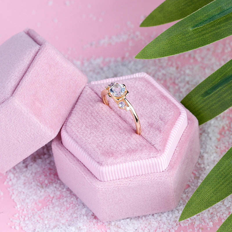 Ciel Topaz Flower Ring