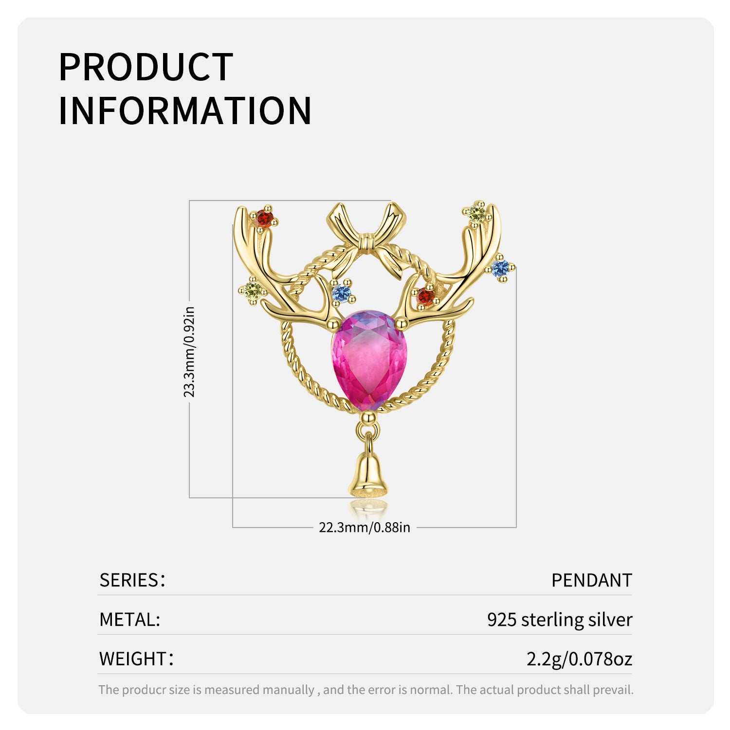 Cloche — 925 Silver & 14K Gold Bell Necklace