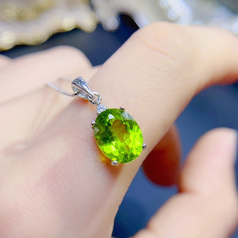 925 Sterling Silver Peridot Pendant Necklace | Luxury Everyday Jewelry for Women