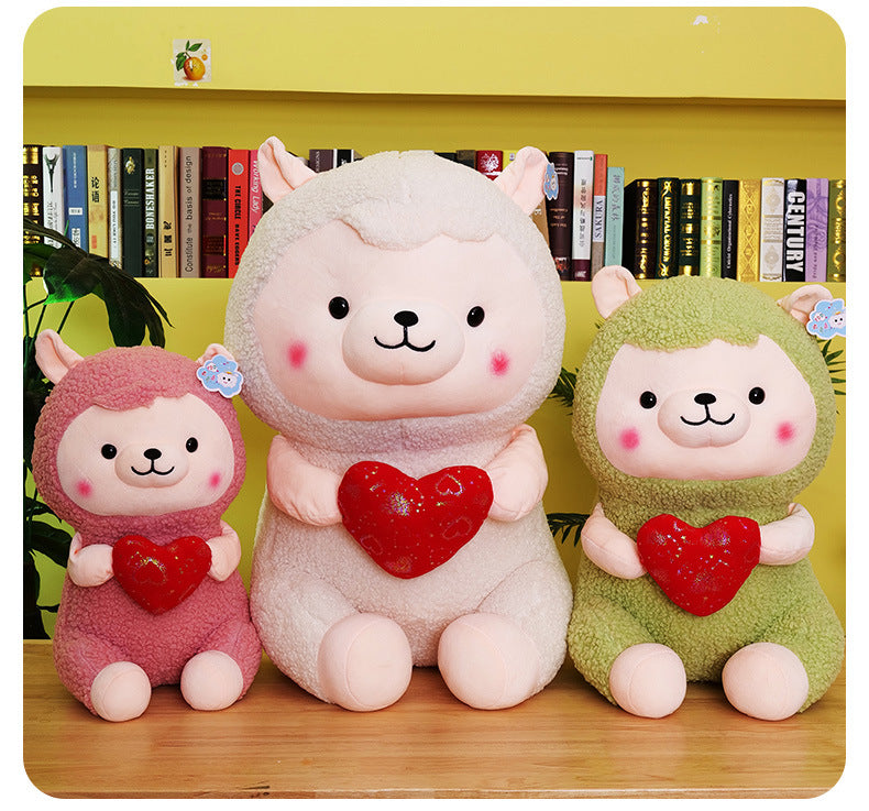 The Heart Alpaca — Luxury Plush Pillow Companion