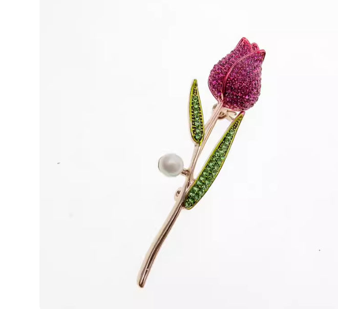 Rose Bud Brooch | Romantic Luxury Women's Jewelry Gift