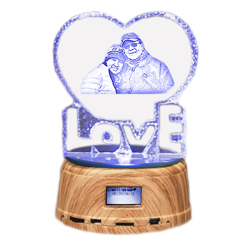 Crystal Bluetooth Speaker — 3D LED Light Gift Edition