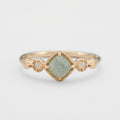 Labradorite Gemstone Silver Ring | S925 Silver & 14K Gold