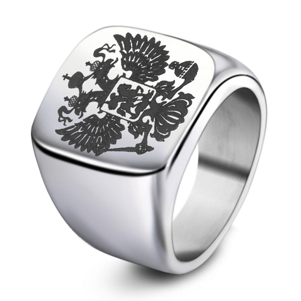 Titanium Steel Men's Ring | Gold, Black & Silver Luxury Jewelry