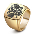 Titanium Steel Men's Ring | Gold, Black & Silver Luxury Jewelry