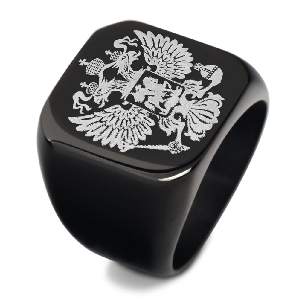 Titanium Steel Men's Ring | Gold, Black & Silver Luxury Jewelry