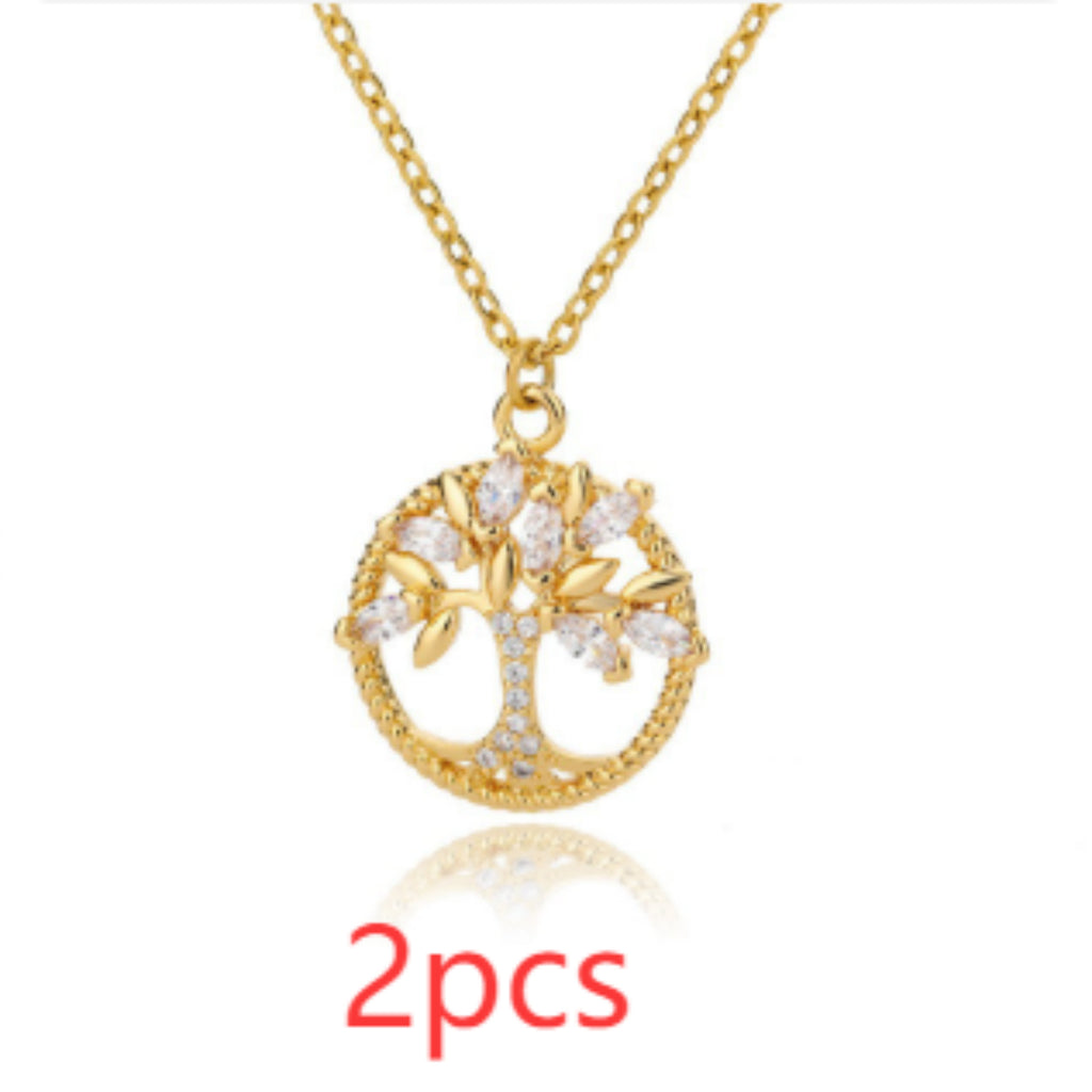 Tree of Life Necklace — Luxury Rhinestone Pendant