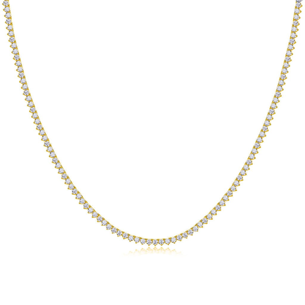 Solitude Moissanite Necklace – Gold, Platinum & Rose Gold | Sterling Silver