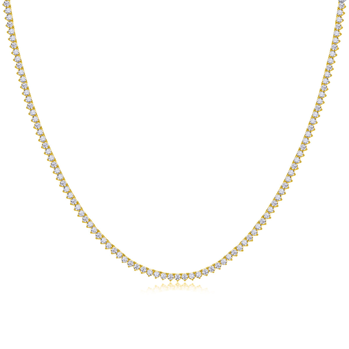 Solitude Moissanite Necklace – Gold, Platinum & Rose Gold | Sterling Silver