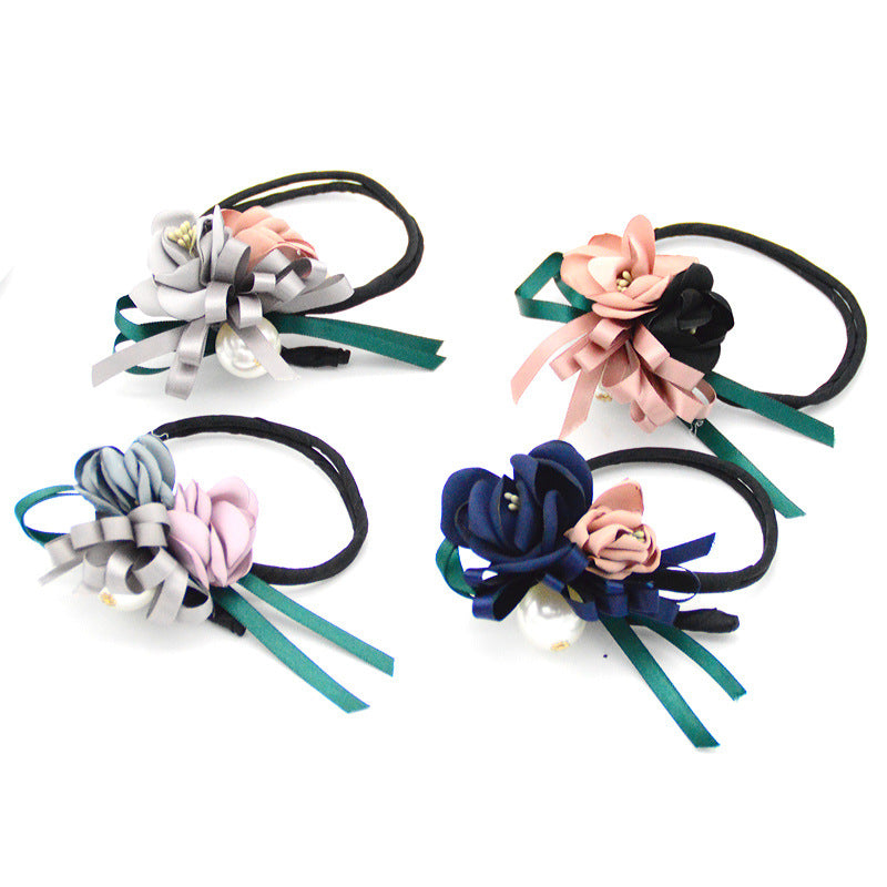 Pearl Flower Bun & Half-Bun Hair Accessory — Korean Style