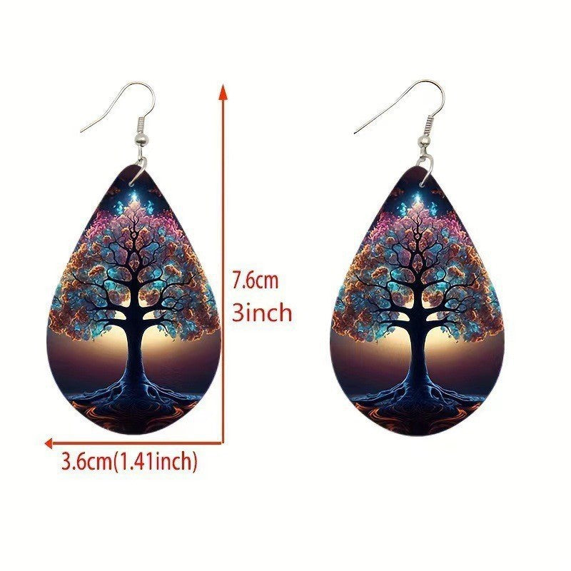 Ripple Luxe — Double-Sided Acrylic Statement Earrings