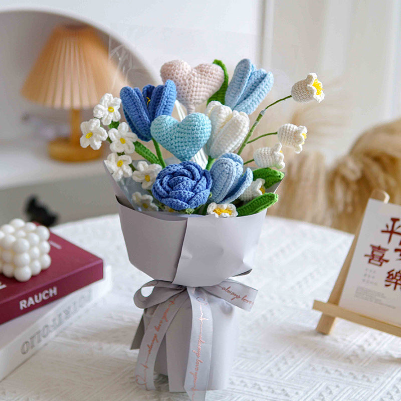 DIY Heart Bouquet Kit — Hand-Woven Gift for Her