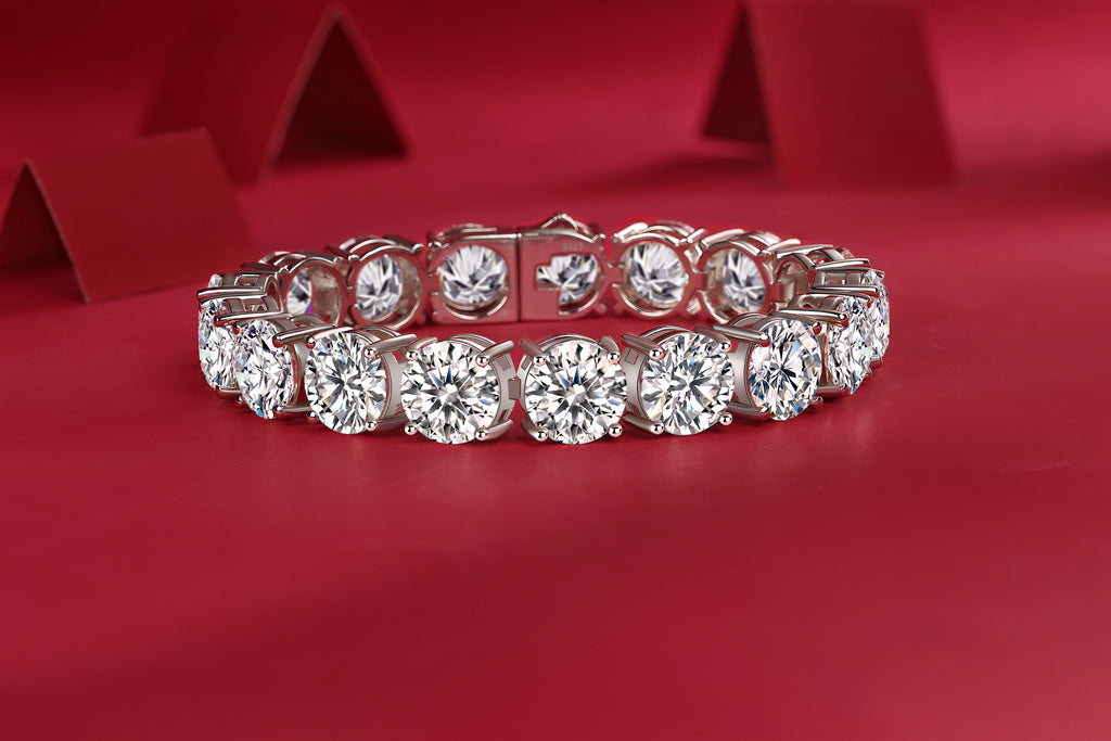 Splendeur — 5-Carat Moissanite Silver Bracelet