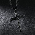 Steel Nails Cross Men's Pendant Necklace | Titanium Luxury Jewelry