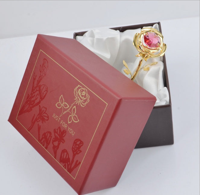 Diamond Rose Gold Ornament | Luxury Gift for Her