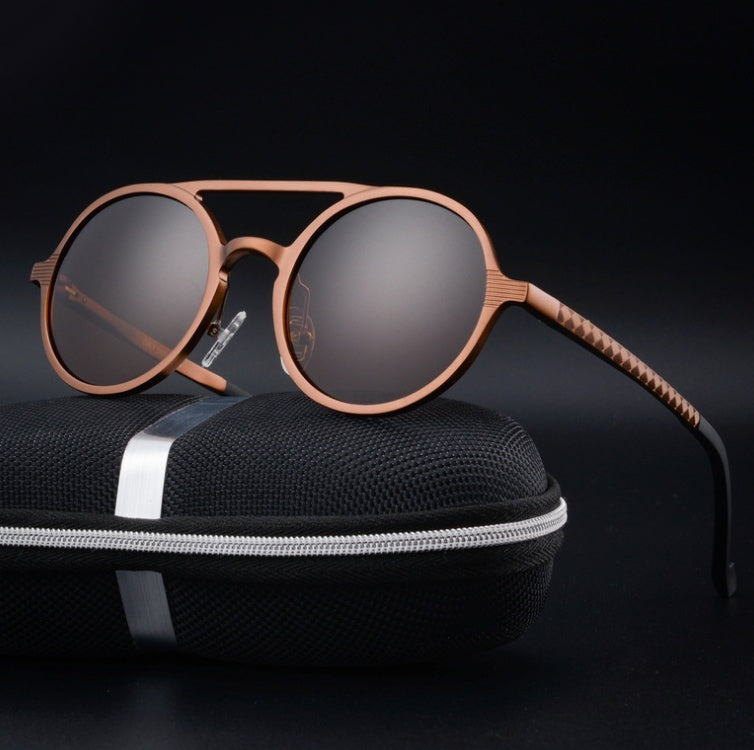 Vintage Round Aluminium Sunglasses — UV400 Driving Eyewear