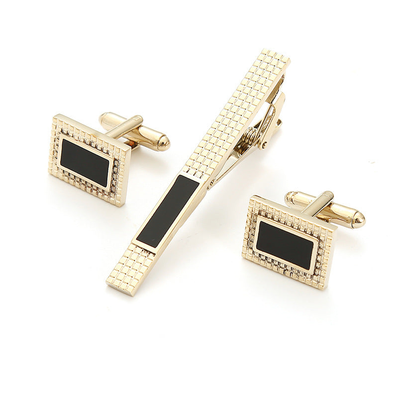 Men’s Luxury Cufflinks, Tie Clip & Pen Set — Business Elite