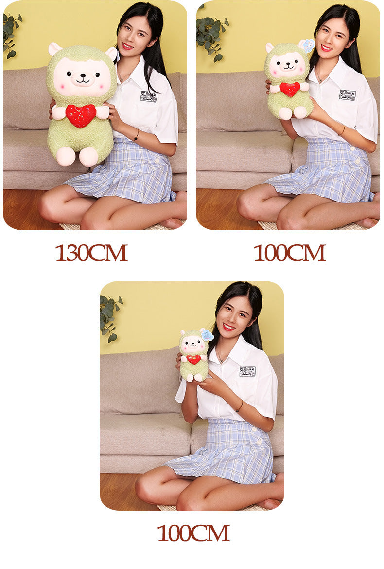 The Heart Alpaca — Luxury Plush Pillow Companion