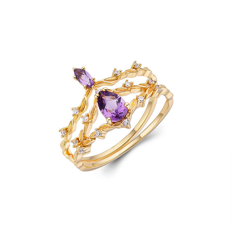 Couronne Amethyst Crown Ring