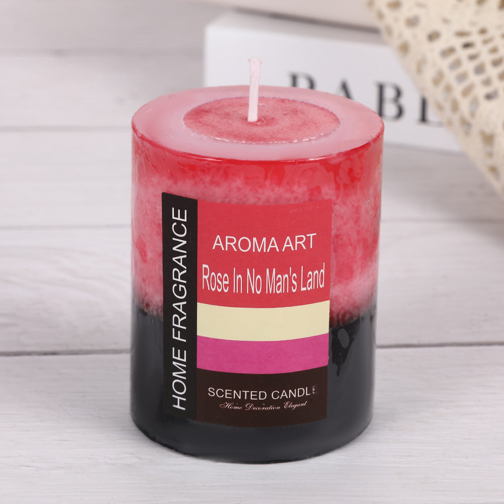 Handmade Retro Cylindrical Candle — Botanical Fragrance Collection