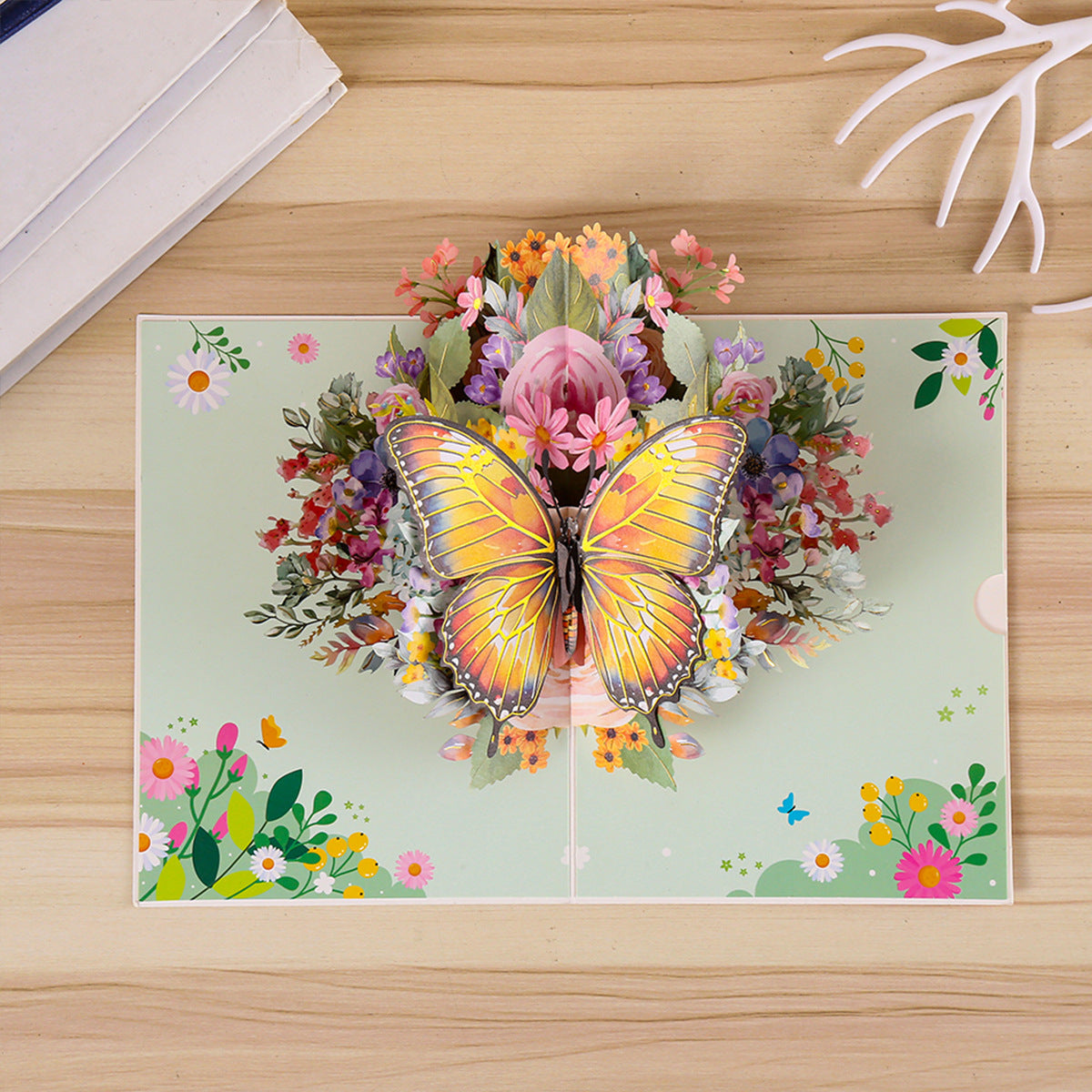Handcrafted 3D Pansy Greeting Card — Sculptural Floral Design