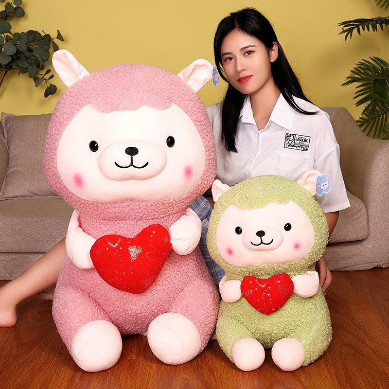 The Heart Alpaca — Luxury Plush Pillow Companion