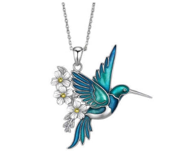 Hummingbird Pendant Necklace & Earring Set | Luxury Collection