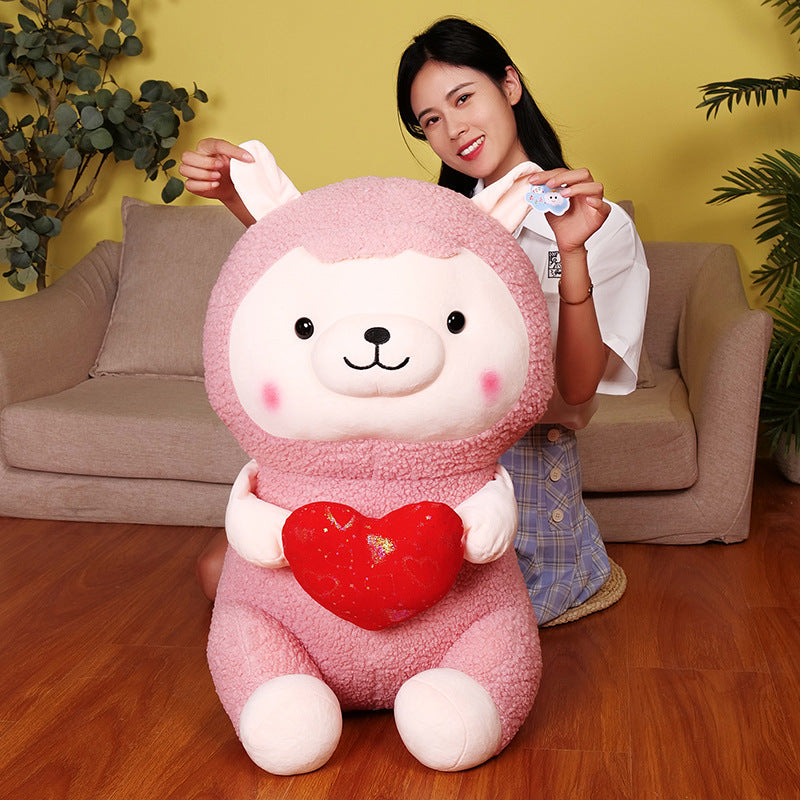 The Heart Alpaca — Luxury Plush Pillow Companion