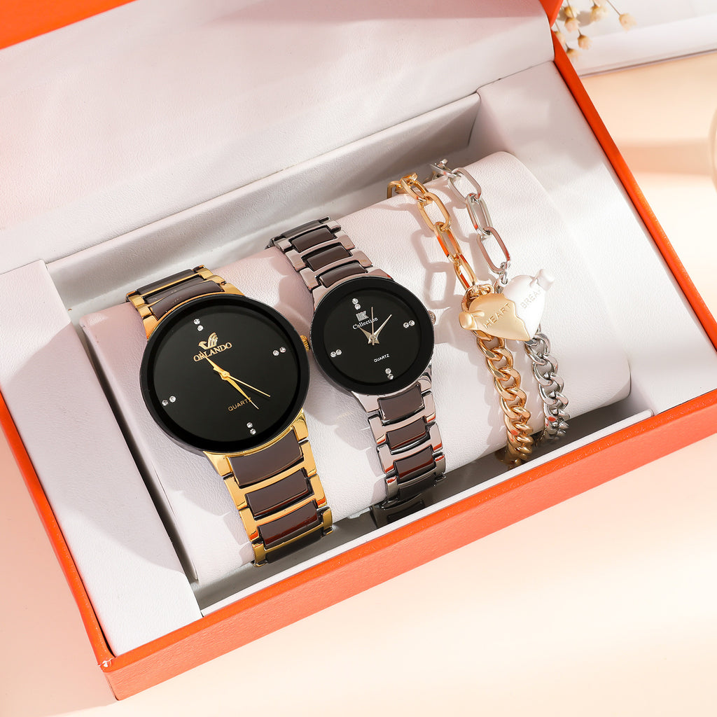 Women’s Watch & Heart Bracelet Set — Everyday Luxury