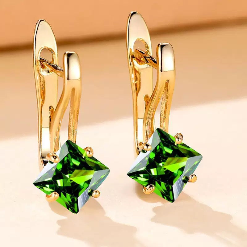 Géo — Diamond Zircon Geometric Earrings