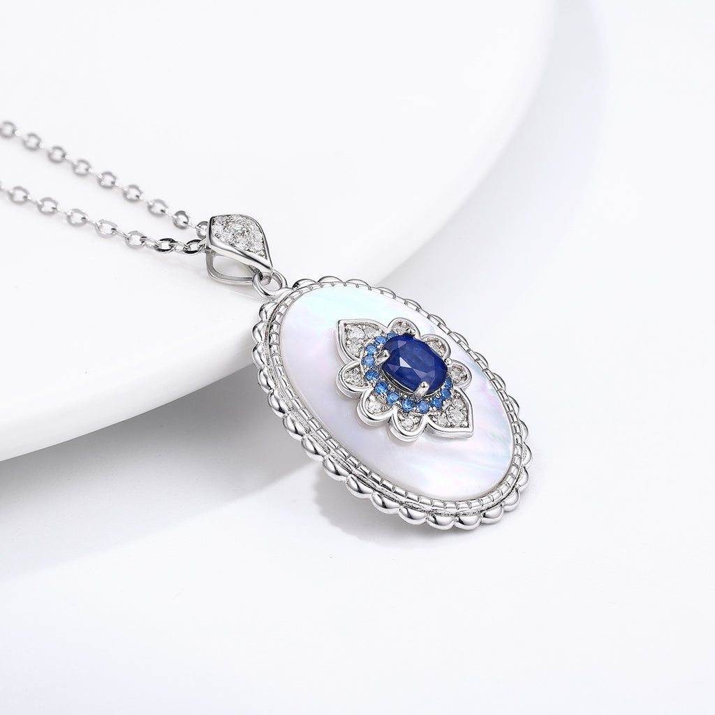 Platinum Aura – 925 Sterling Silver Platinum Gold Geometric Luxury Pendant Necklace