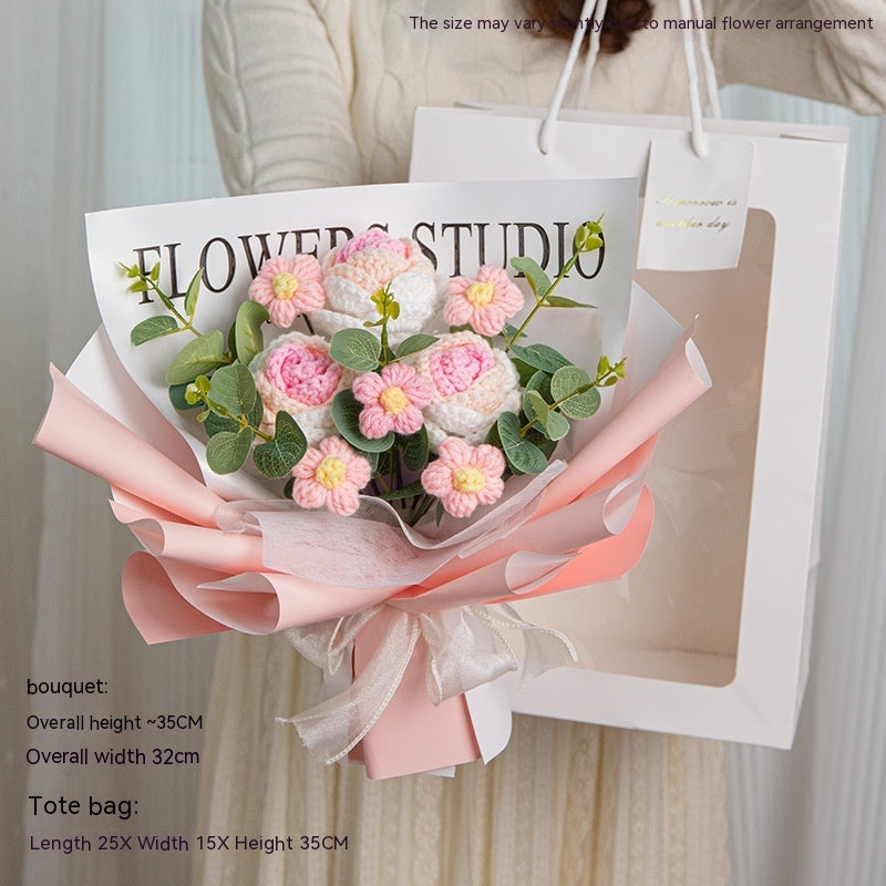 Eternal Rose Bouquet — Luxury Hand-Woven Preserved Flowers