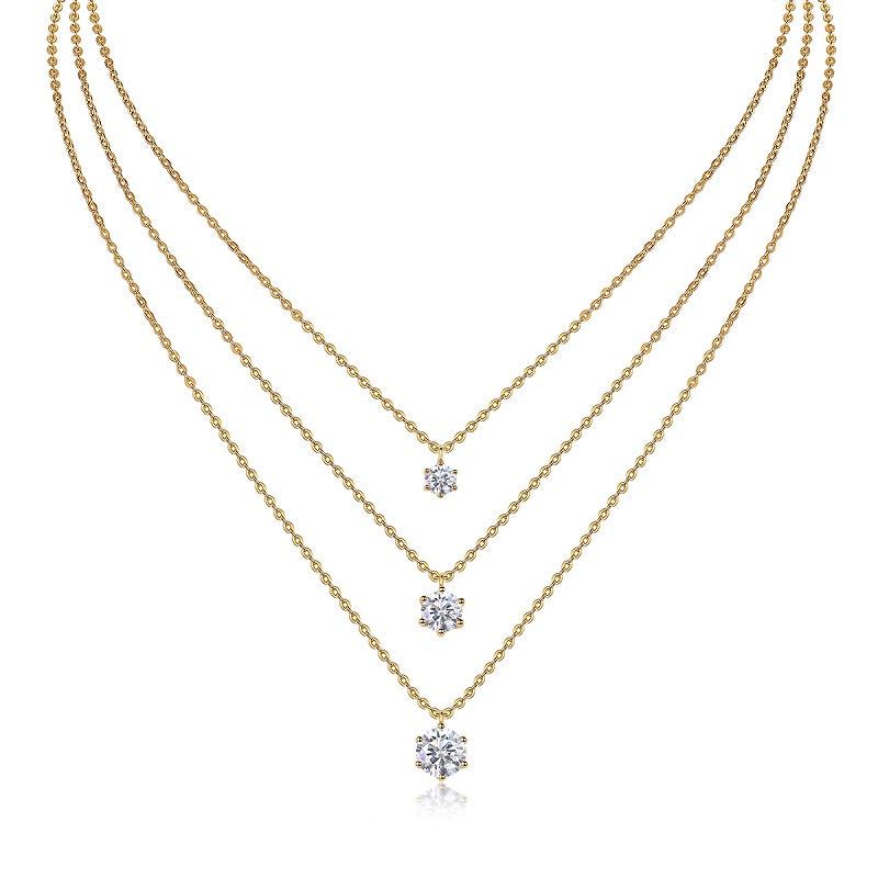 2-Carat Morganite Pendant Necklace — Gold-Plated S925 Silver