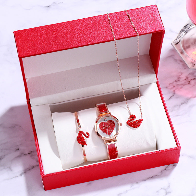 Sapphire Lady — Women's Watch, Necklace & Bracelet Set