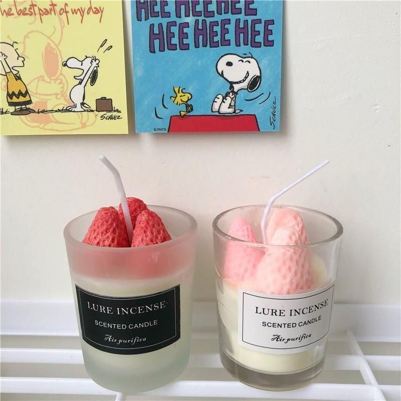 Strawberry Scented Candle — Long-Lasting Room Fragrance