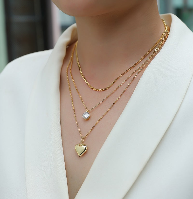 Morganite Pendant Necklace – 2 Carat | Gold-Plated Sterling Silver