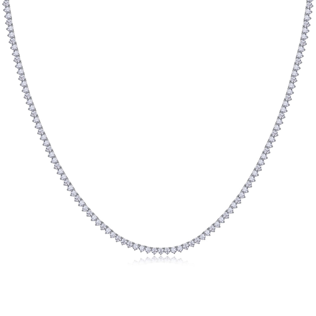 Solitude Moissanite Necklace – Gold, Platinum & Rose Gold | Sterling Silver