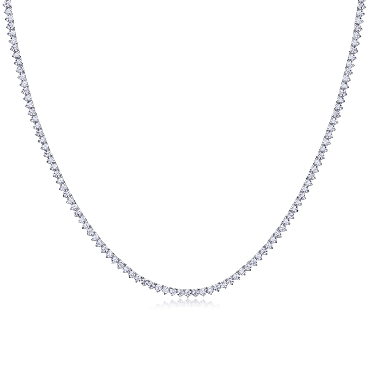 Solitude Moissanite Necklace – Gold, Platinum & Rose Gold | Sterling Silver