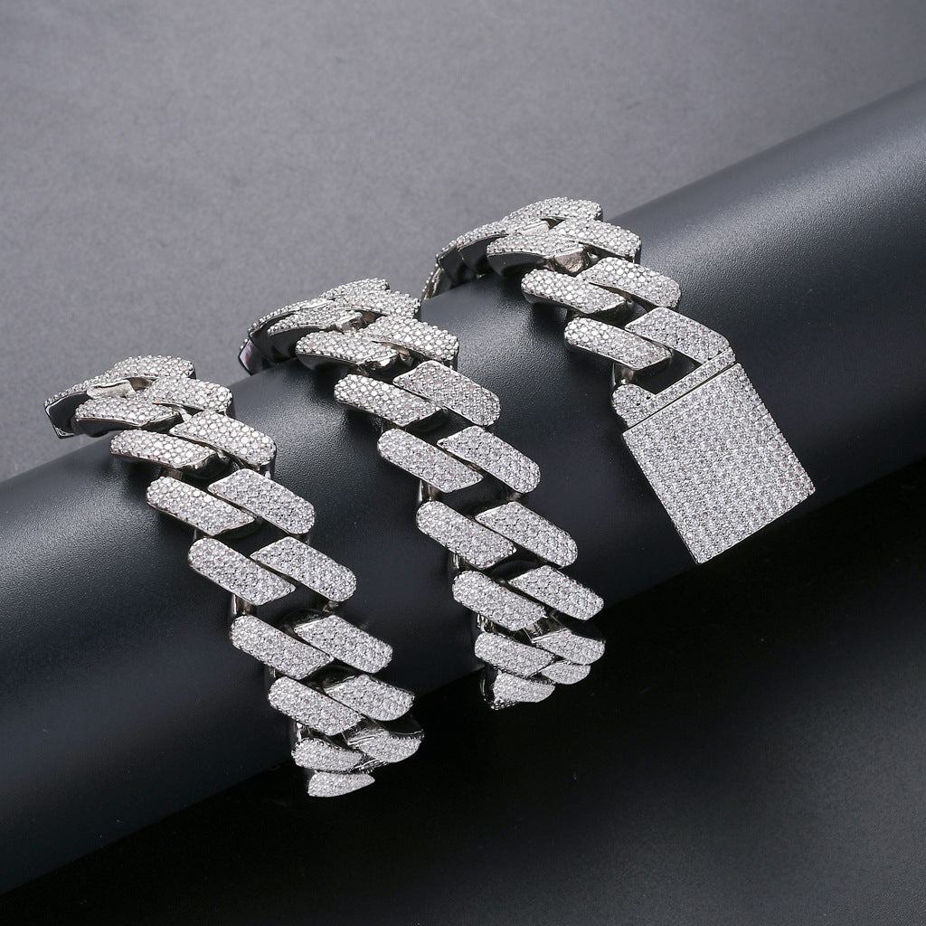 Full Zircon Cuban Chain Necklace | Gold Plated Hip-Hop Luxury