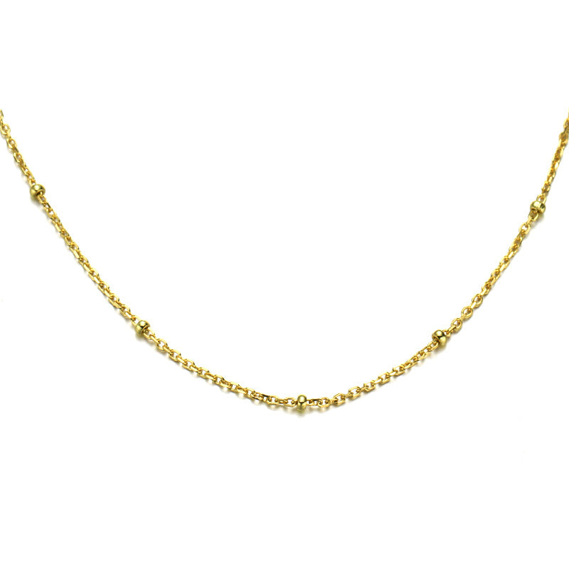 Fleur — 925 Silver Geometric Flower Chain Necklace