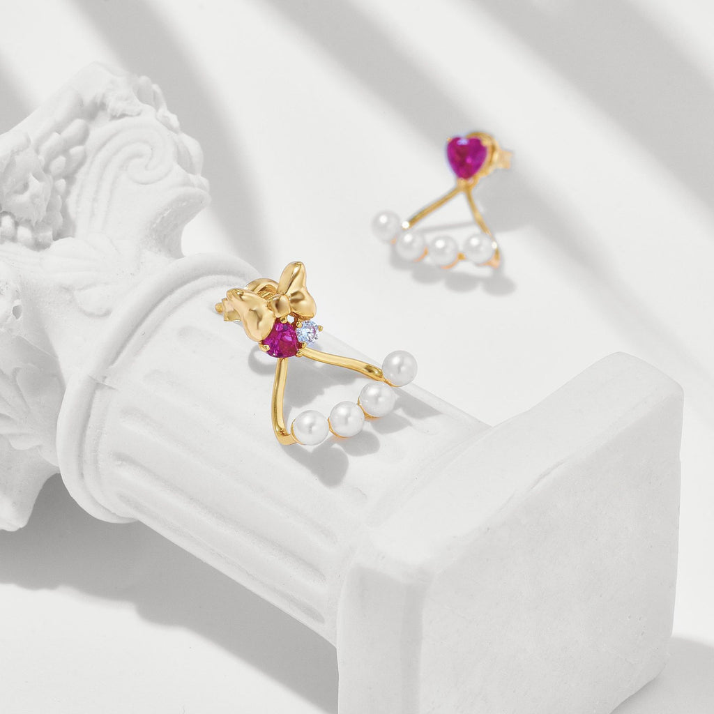 Butterfly Pearl – 925 Sterling Silver Freshwater Pearl Detachable Butterfly Luxury Earrings